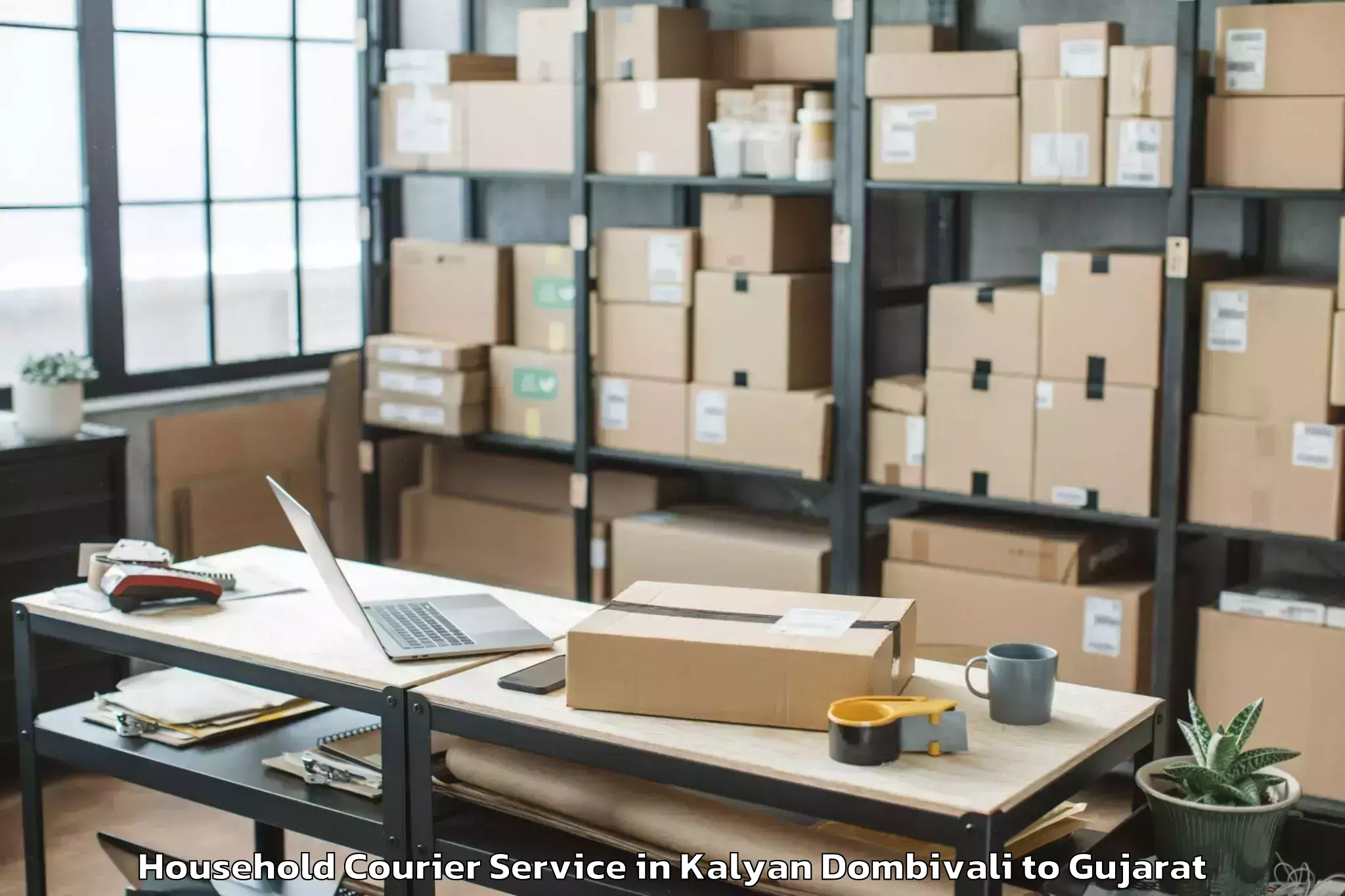 Affordable Kalyan Dombivali to Jhagadia Household Courier